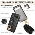 thumbnail image 2 of Compatible Google Pixel 8 Case with Stand & Hand Strap,Shockproof PU Leather Cover with Anti-Lost Detachable Lanyard Protector Case for Pixel 8 Phone Case with Ring,Pixel 8 Leather Case Black, 2 of 14
