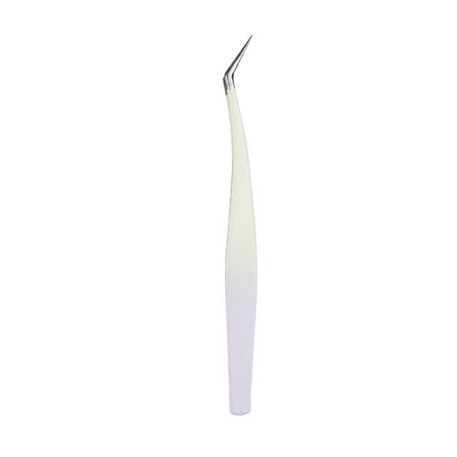 False Eyelash Tweezers for Eyelash Extension Stainless Steel Tweezers with Curved And Elastic Handle Makeup Eyelash Tool for Professional Makeup Artists And Beginners