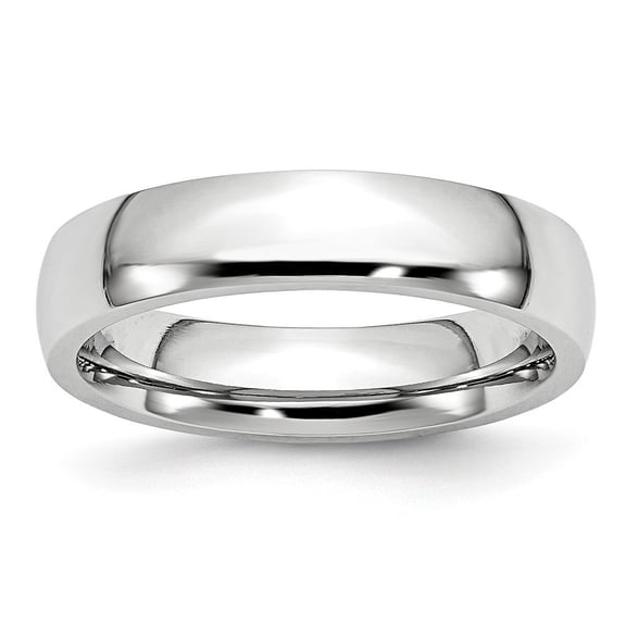 Cobalt Chromium Polished 5mm Band Ring - Size 8.5