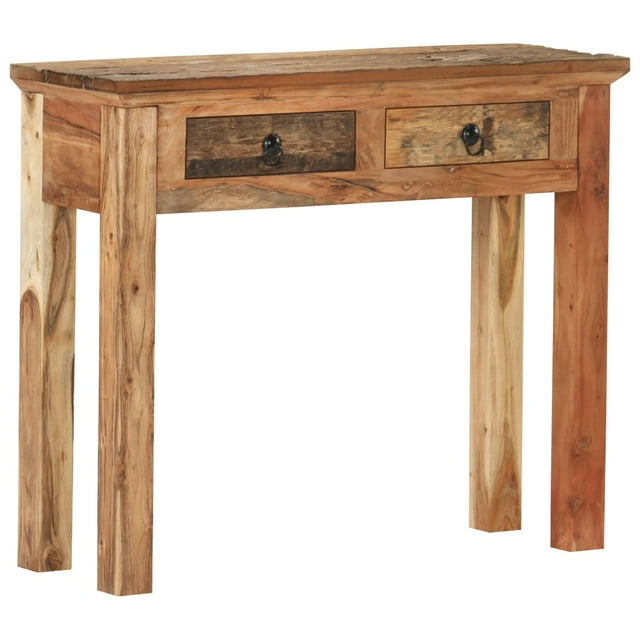 vidaXL Table Console 90.5x30x75cm Bois d'Acacia Massif et Bois Récupéré
