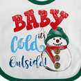 thumbnail image 4 of Inktastic Baby It's Cold Outside Boys or Girls Baby Bib, 4 of 4