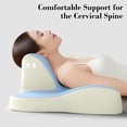 thumbnail image 5 of Hyknon Ergonomic Neck Support Pillow, Memory Foam Contoured Head Pillow for Comfortable Sleeping, Cervical Pillow for Neck Pain Relief, Bed and Travel Use, 5 of 6