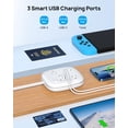 thumbnail image 3 of TROND Travel Power Strip with USB C Ports, 3 AC Outlets, 2.6ft Wrapped Around Extension Cord, Power Delivery PD 20W, Ultra Flat Plug, Travel Cruise Essential for Hotel Cruise Ship, 3 of 7