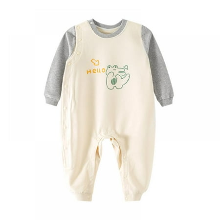 

Newborn Baby Boys Girls Romper Cotton Long Sleeve Cartoon Jumpsuit
