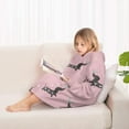 thumbnail image 4 of Cute Cartoon Dachshund Blanket Hoodies for Kids 6-13YR Oversize Wearable Blanket Hoodies for Boys Girls Teens, 4 of 7