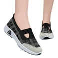 thumbnail image 2 of NOKIO Walking Shoes Women Breathe Mesh Slip On Sneakers Women Comfortable Lightweight Shoes Womens Ethnic Casual Shoes Summer Fashion Hollow Breathable Flat Soft Sole Casual Shoes, 2 of 3