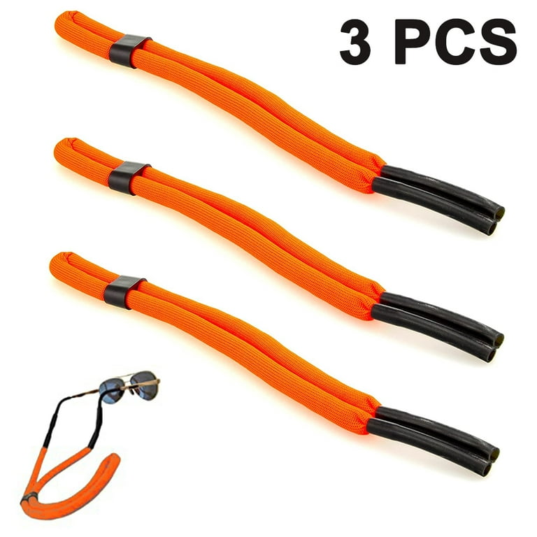 3 Pcs Floating Sunglass Strap | Float Your Sunglasses and Glasses | Neoprene Adjustable Eyewear Retainer, Size: One size, Orange