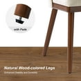 thumbnail image 4 of Upholstered Dining Chairs Armless Side Chairs Set of 4 Solid Wood Legs Restaurant Kitchen Beige, 4 of 6