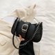 thumbnail image 1 of Bolso Mujer Chic Hobo Bolsos Cierre Cremallera Cuero PU Mujer Viaje Negro, 1 of 8