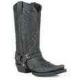 thumbnail image 3 of Men's Stetson Biker Outlaw Eagle Boots Square Rocker Toe Handcrafted Black, 3 of 3