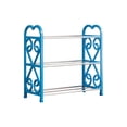 thumbnail image 2 of 3 Tier Plastic Shoe Rack Organizer, Stackable Entryway Shoe Storage for Bedroom Closet Garage, Ventilated Slatted Design Holds Men Women Kids Shoes and Keeps Floor Tidy, 2 of 8