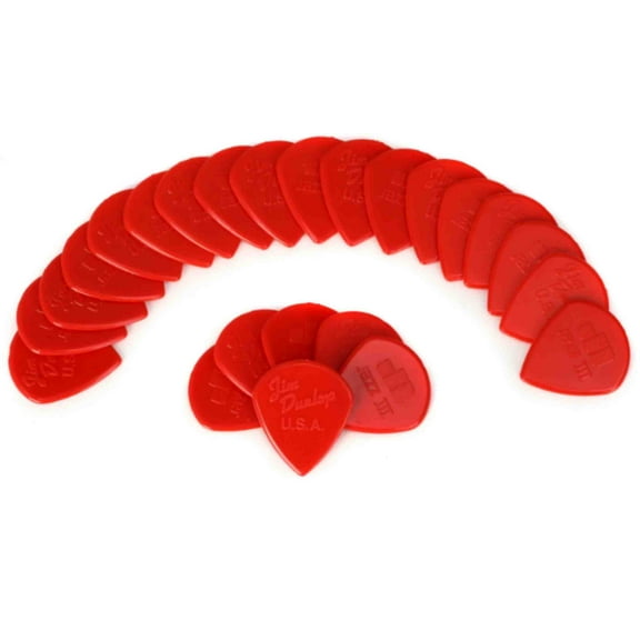 Dunlop 47R3N Jazz III 1.38mm Sharp Tip Nylon Guitar Picks, 24-Pack