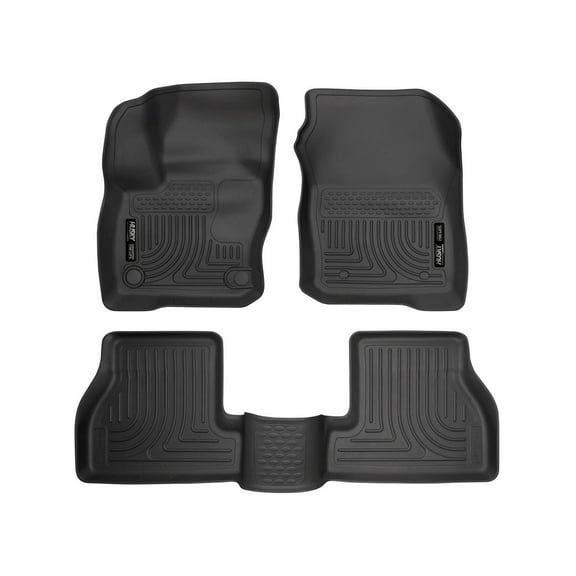 Husky Liners 99781 Weatherbeater Floor Mats Fit 2016-2018 Ford Focus RS - Front/2nd Seat - Black