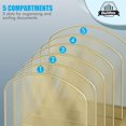 thumbnail image 6 of Tilt-down desktop file organizer, vertical file folder holder, metal frame file sorter, suitable for office and classroom desktop organization., 6 of 7