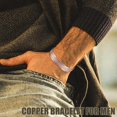 thumbnail image 2 of MagVIVACE Bracelet en Cuivre Pur pour Hommes, Bracelet Magnétique Ajustable, Cadeau de Bijoux (CPB-0152), 2 of 7