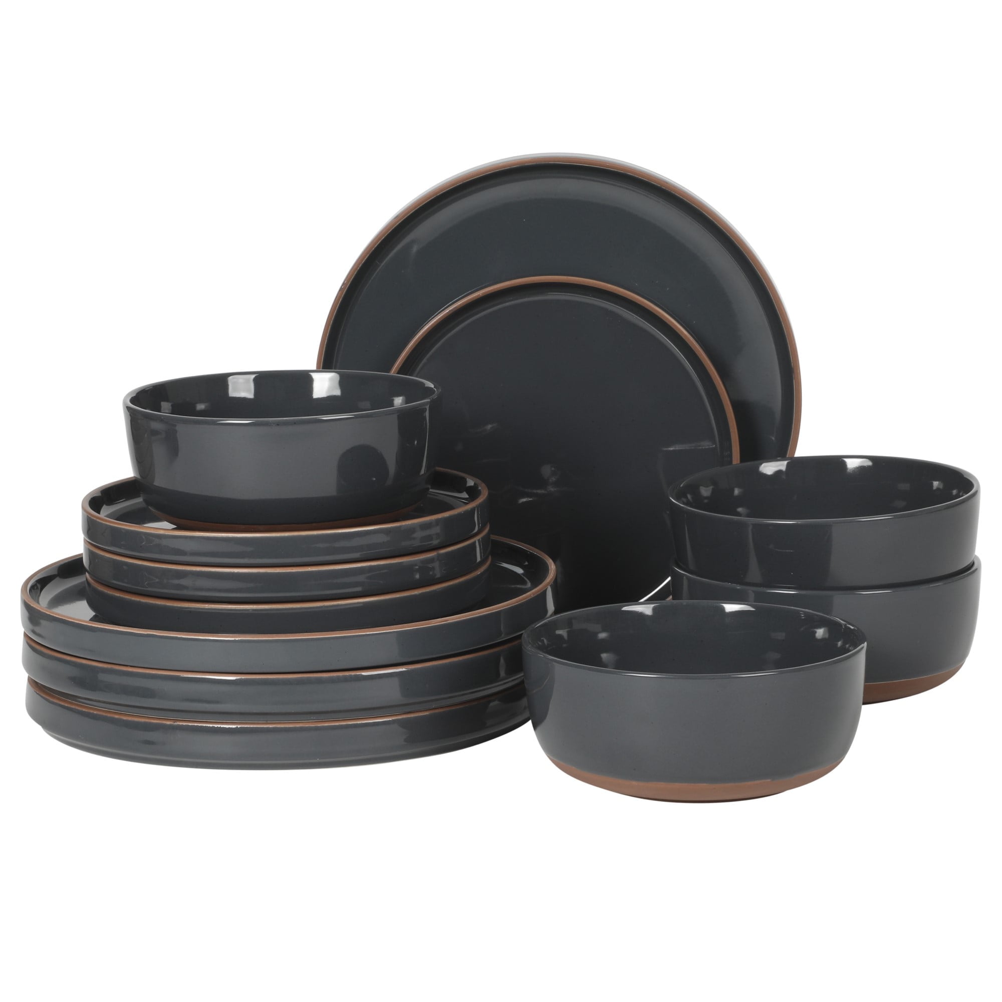 Gibson Elite Luxembourg Dinnerware Set in Multi 12 Piece Smart Closet