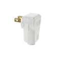thumbnail image 1 of Leviton 15 amperios, 125 voltios 2 polos 2 cables, enchufe angular no polarizado, 101AN-W, blanco, 1 of 3