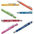 thumbnail image 6 of Soft-Touch Custom Pens with Stylus Personalized Metal Printed Name Pens - Black Ink - Imprinted Message of Choice - 12 pcs/pack, 6 of 7