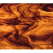 OCEANSIDE STAINED/FUSING GLASS SHEETS - BROWN/GOLD STREAKY FUSIBLE (Small 8" x 12")