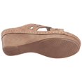 thumbnail image 3 of GC Shoes Womens April Wedge Sandal, DARK BROWN, Size 6.5, 3 of 6
