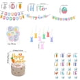 thumbnail image 3 of 35 Pcs Easter Decorations Indoor Easter Décor, Easter Balloons, Happy Easter Banner, Easter Eggs & Easter Bunny Cup cake Topper for Home Office School Classroom Easter‘s Day Themed Party Decorations, 3 of 3