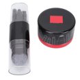 thumbnail image 2 of Cepillo de maquillaje, 5 pianas de viaje polvo polvo portátil uso fácil uSo de nylon cerdas tubo de nylon con caja de limpieza para maquillaje diario, 2 of 7