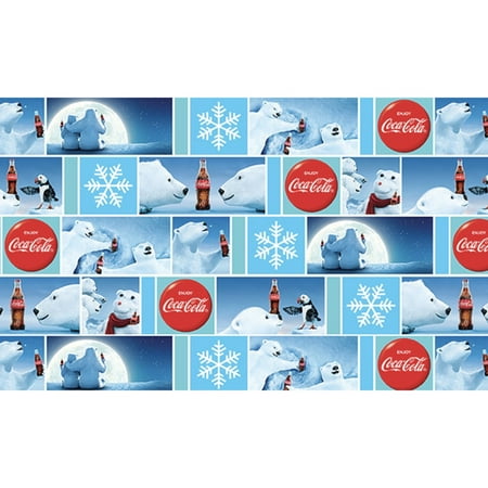 Polar Bear Patch - Coca Cola Fabric Blue Enjoy Coca Cola Polar Bears Drink Coke Patch