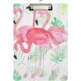 thumbnail image 2 of FMSHPON Watercolor Flamingo Leaves Clipboard Hardboard Wood Nursing Clip Board and Pull for Standard A4 Letter 13x9 inches, 2 of 8