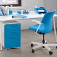 thumbnail image 2 of Poppin White + Pool Blue Stow 3-Drawer Vertical File Cabinet With Lock, 2 of 6