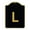 Black & Gold, variant on SignMission 18 x 24 in. Designer Series Sign - Sign with Letter L , Red & White
