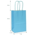 thumbnail image 5 of IN-JOOYAA Gift Bags Small Size Kraft Paper Gift Bags with Handles 12 Pcs (Light Blue, 5 x 3.1 x 8.2 in), 5 of 6