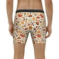 thumbnail image 4 of Xecao Thanksgiving with Food Print Boxer Briefs for Men's Stretch Moisture-Wicking Underwear, Mid-Rise Classics breathable fabric, 4 of 7