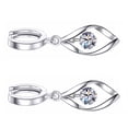 thumbnail image 3 of Pendientes colgantes de Oro blanco Bling Bling para Mujer 1 par de Pendientes de gota, 3 of 11