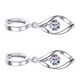 thumbnail image 3 of par de pendientes de oro blanco para mujer, pendientes colgantes con bisagras simples de circonio para bolas, fechas, fiestas, cumpleaños, 3 of 11