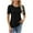 Black, variant on ZKCCNUK Womens Tops Fashion Solid Round Neck Short Sleeves Casual T-Shirt Top