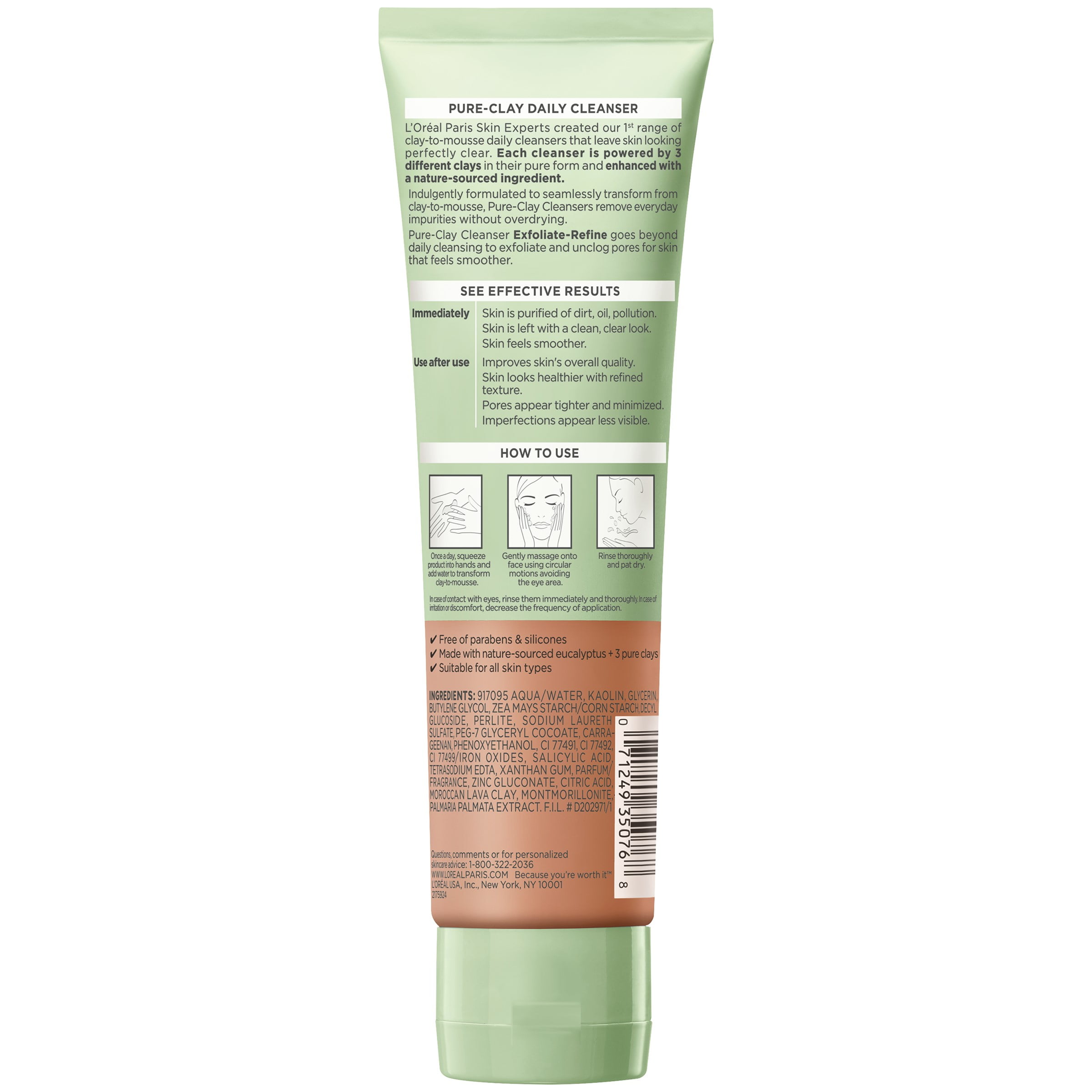 pure clay cleanser exfoliate & refine