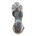 thumbnail image 6 of Badgley Mischka Girls Dress Shoes (Little Kids, Sizes 12–4) , Silver, Size: 13, 6 of 7