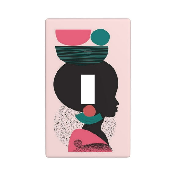 African American Light Switch Cover Plates Single Toggle Wall Plate, Decorative 1-Gang Christmas Decor Lightswitch Cover