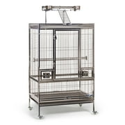 Prevue Pet Products Large Stainless Steel Playtop Bird Cage in Silver Finish 3455