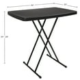thumbnail image 3 of Everyday Home Set of 2 Folding Tables for Camping, Cards, and Crafts, Black, 3 of 8