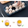 thumbnail image 5 of Juego de 2 hueveras de plástico, almacenamiento de huevos apilable, huevera para nevera, huevera de cocina, con 16 hueveras para proteger y mantener los huevos frescos (azul y negro) TUNC Sencillez, 5 of 5