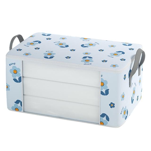 Large Storage Bags Non Woven Quilt Storage Bag 55 cm x 35 cm x 25 cm Foldable Categorized Transparent Stackable Moving Packing Bag