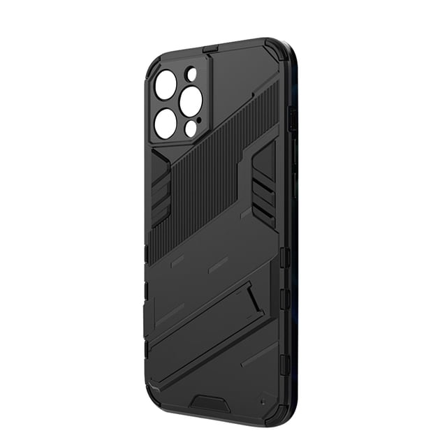 Estuche de teléfono para IP14-PLUS, antideslizante y anticaída, Estuche rígido híbrido PC + TPU Kickstand Zhivalor CPB-SSW816-1