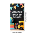 thumbnail image 1 of Welcome Back to School Banner Colorful Bus Crayons Globe Background Backdrop Classroom Supplies Decorations Party School Event Classroom Decor, 1 of 4