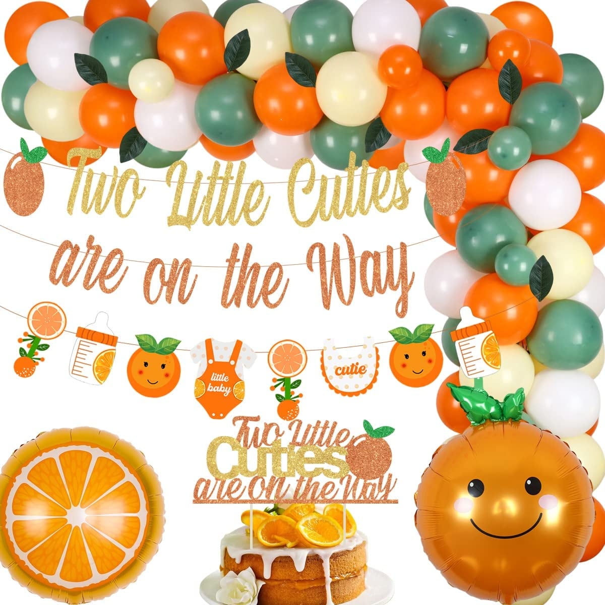 Little Cutie Baby Shower Decorations, Two Little Cuties are on The Way