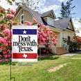 thumbnail image 2 of Don't Mess With Texas State Pride Garden Flag Decoration Yard Farmhouse Double Sided Holiday Party Outdoor Camping Decor Flags 12x18in, 2 of 7