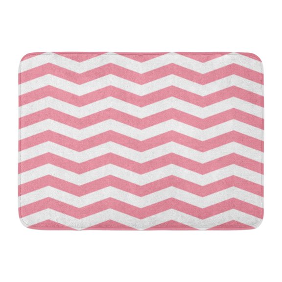 SIDONKU Pink Chevron Zigzag Geometric Pattern Kids Abstract Baby Children Doormat Floor Rug Bath Mat 23.6x15.7 inch