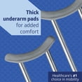 thumbnail image 6 of Medline Bariatric Steel Push-Button Crutches for Adults, 5'10"-6'6", 650 lb. Weight Capacity,, 6 of 6