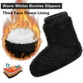 thumbnail image 5 of HOMEHOT Women's Fuzzy Slippers Memory Foam Bootie Slippers for Women Plush Lining Slip-on Bedroom Shoes Adult Black 5 6 Female, 5 of 7