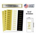 thumbnail image 4 of 40th Birthday Nuggets Labels, Chocolate Candy Wrapper, (Set of 90) Candy Stickers; 3 Designs: 30 Gold, 30 Black, 30 White, Candy Not Included, 4 of 5